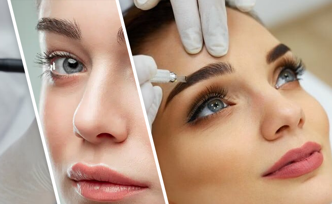 Microshading des sourcils avec retouche 