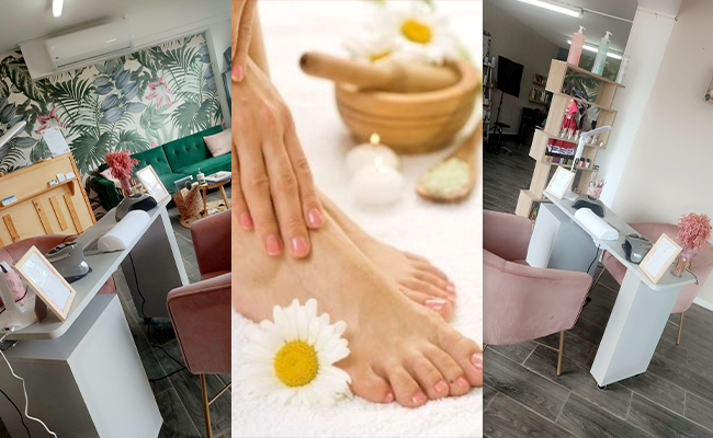 Soin complet des pieds et pose vernis semi-permanent