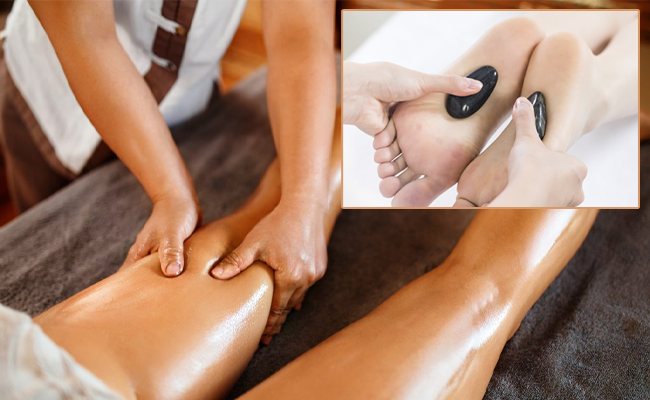 Massage abhyanga corps et massage pieds aux pierres froides (2h)